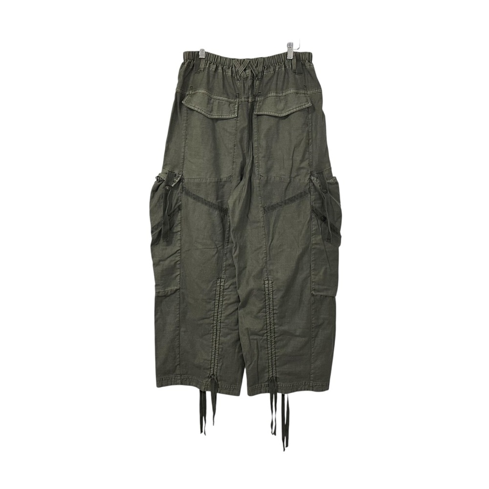 Free People We The Free Everglades Utility Pants Sz XL Green Cargo Barrel Ties - Picture 4 of 11